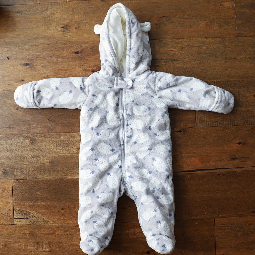 Carter's Grey Hooded Bodysuit